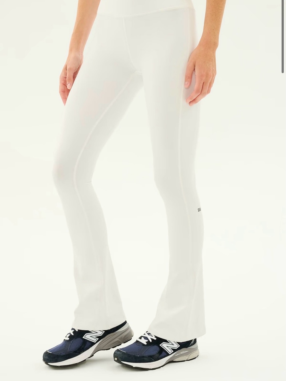 Splits59 Raquel High Waist Flare w/ Split Hem - White 32” XS